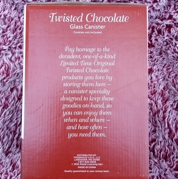 NIB Glass Canister Twisted Chocolate - Picture 2 of 10